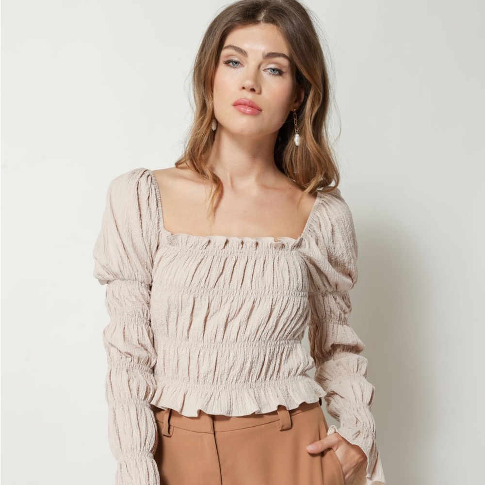 COPY - Line & Dot PIPPA SMOCKED TOP
